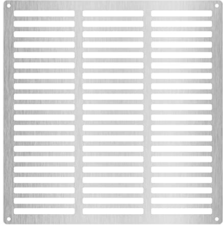 ADGO Rutnät Tubond 3 mm aluminium kompositplatta galler silver borstat väderbeständigt ytter- eller inomhusinstallation yttre mått: 40 x 40 Innermått: 36 x 36