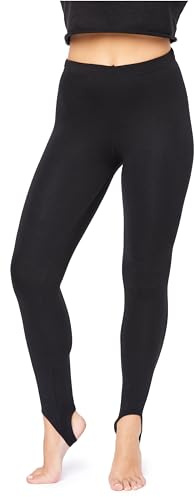 Bellivalini Leggins Calientes Mujer Termo con Estribo Mallas Invierno Cálidas BLV50-321 (Negro, M)