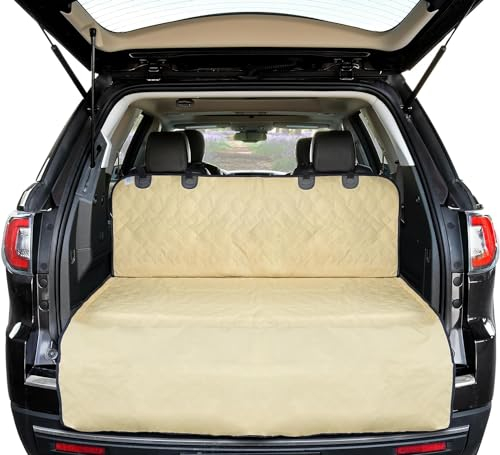 Arf Pets SUV Dog Cargo Liner Cover for SUVs and Cars, Waterproof Material, Non Slip Backing, Extra Bumper Flap Protector, Large Size - Universal Fit