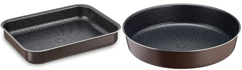 Tefal Success Plat Mini Four Aluminium J1600502, fabriqué en France & PERFECTBAKE Moule A Manqué Brun 24cm, aluminium 100% recyclé J5549602, fabriqué en France