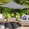 HAIKUS Sonnensegel Wasserdicht Rechteckig 2x4m Sonnenschutz Wasserabweisend Premium PES Polyester mit UV Schutz für Balkon Garten Terrasse Grau