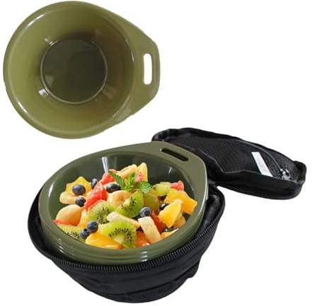 Bol de Viaje - Boles Apilables con de Transporte,Set de 4 Boles para Cereales | para Picnic, Cocina, Hogar, Comida, Cena, Barbacoa, Playa, Acampada, Excursiones