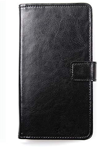 Dingshengk Svart premium läderväska skydd fodral mobiltelefonfodral plånbok fodral för Maze Blade 4G Phablet 5,5 tum