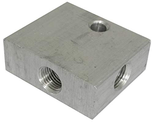 AERZETIX: Racor M10x1 acoplador de aluminio para línea manguera tubo de freno (3-vías cuadrado)