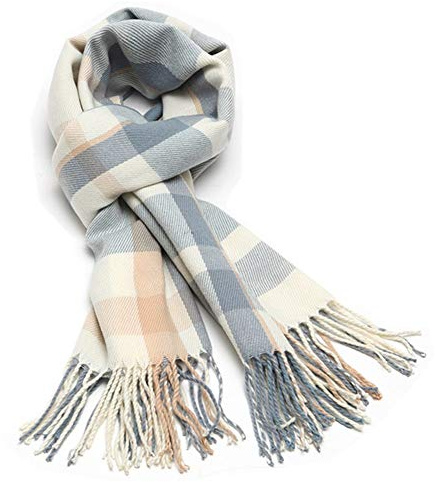 Mocasor Plaid Blanket Scarves for Women, Ladies Fashion Winter Warm Tartan d Long Checked Shawls and Wraps