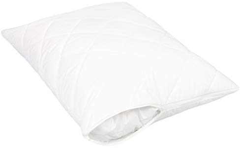 ZOLLNER gesteppter Kissenschutz in 60x80 cm – atmungsaktiver Schonbezug mit Reißverschluss - Baumwollmix - waschbar bis 95°C - Hotelqualität - Oeko Tex® Zertifiziert