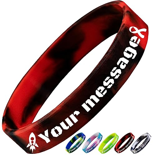 Aokizkdzsw Personalisierbares SOS Armband Silikon personalisiert, Personalisiert Notfallarmband graviert mit Name, Anti-Verlust Gummi-Armband