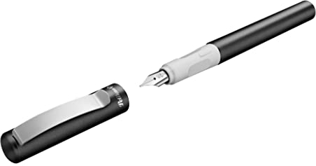 Pelikan Füller Pina Colada inkl. Standard-Tintenpatrone, nachfüllbar, für Rechts- und Linkshänder, anthrazit, 1 Stück