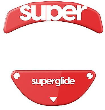 Superglide2 Patins de Souris avec Surface texturée à Vitesse contrôlable en Verre Ultra résistant et Semelle Lisse et Durable pour Razer Orochi V2 Rouge