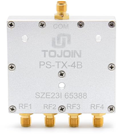 TOJOIN Divisor/divisor de potencia pasiva de 4 vías para conectores SMA, divisor de cable coaxial de 2 a 6 GHz para mediciones de RF/microondas, accesorios divisor coaxial, sistema de antena