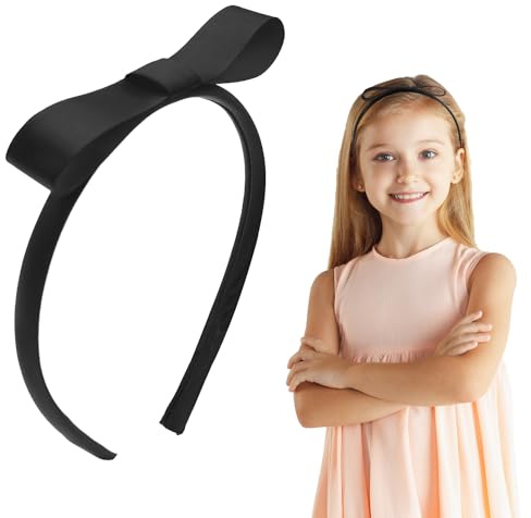 ALLY-MAGIC Headbands for Girls,Black Bow Hairband Band, Vintage Hairbands Knot Hairband for Women and Girls, Alice Headband Hair Accessories for Child Y9XHDJFG (Black)