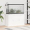 JUNZAI Aquariumständer Hochglanz-Weiß 101x41x58 cm Holzwerkstoff, Aquarium Unterschrank, Aquarium Schrank, Aquariumschrank, Aquarium Tisch, Aquarium Stands 833633
