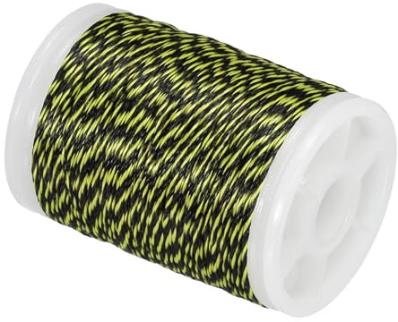 PATIKIL Archery Bow String Serving Thread 120 Yard/110M, 0.015 Dia Bowstring Thread for Tying Peep Sight Nock Compound Recurve Bow, Yellow Black