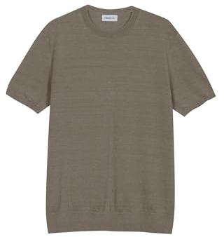 Diana Studio - T-Shirt en Maille 100% Lin, Homme, Manches Longues, décontracté, L, Beige