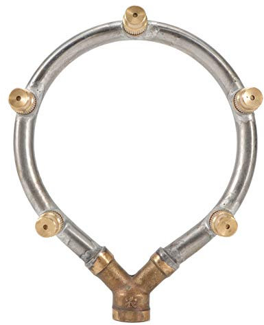 Baxnore Agello di nebbia a 5 testa, filo femminile G1/4in, irrigatore di nebbia, irrigatore circolare regolabile per irrigazione da giardino