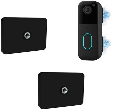 TEKCAM Supporto magnetico per campanello compatibile con Blink Video Doorbell, supporto per campanello autoadesivo senza foratura, nero