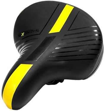 Baoblaze Sella per Bicicletta da Uomo e da Donna, Accessori per Ciclismo, Durevole, Traspirante, sostituibile, Comoda, Resistente all'Usura, ergonomica, Giallo