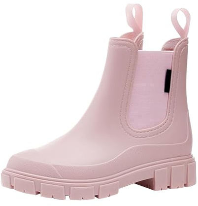 Generisch Botas de equitación para mujer, botas de goma cortas, botas de equitación, botas de equitación, botines de goma de media altura, 36, antideslizantes, cómodas, para jardín, impermeables