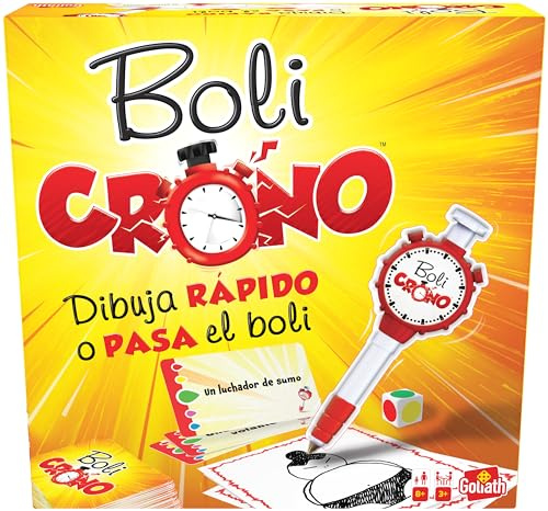 Goliath - BOLI CRONO - Juego de Familia para Niños A partir de 8 Años - Juego de Mesa de Dibujo y Velocidad - 15 Segundos para Dibujar y Adivinar - Desafía tu Rapidez y Habilidad en Cada Ronda