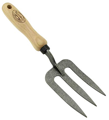 DeWit Blumengabel 'Welldone' 30 cm I Profi Grabegabel aus Borstahl mit FSC®-zertifiziertem Handgriff aus Esche I Gartengabel I Hand-Grabeforke in Bester Qualität I Garden Tools – Made in Holland