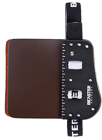BICASTER SP3 Tab per arco nudo in pelle di mucca+piastra in alluminio (piccolo, per destrorsi)