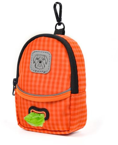 DONGKER Borsa Cibo per Cani, Sacchetto Dolcetti per Cane con Tasche Multistrato e Moschettone, Porta Sacchetti per Escrementi Cane per Addestramento Passeggio All'aperto