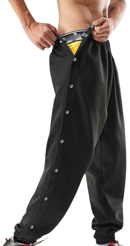 Generico Pantaloni da uomo con apertura laterale, comodi pantaloni da jogging Baggy con elastico in vita, fisioterapia