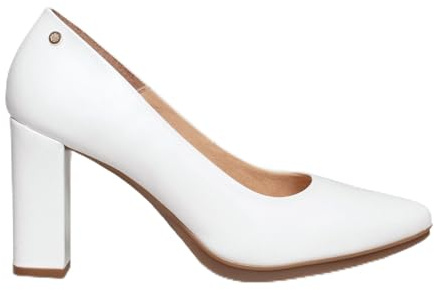 Escarpins à Talon Haut en Cuir pour Femme Blanc, EU 38