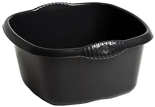 #11 1x Schüssel schwarz - 9 Liter - 32x32 cm - quadratisch - Waschschüssel Spülschüssel Wasserschüssel - Lebensmittelecht - Kunststoff Spüle