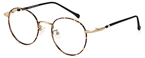 Cyxus Occhiali Luce Blu Donna Uomo Montature Leggero Metallo Moda Computer Occhiali Anti Mal di Testa Affaticamento Degli Occhi（Tartaruga）