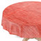 Tischdecke abwaschbar Wachstuch Wachstuchtischdecke Rund 120cm Schnittkante Leinen Textil Optik Rot Gartentischdecke Wachstuch