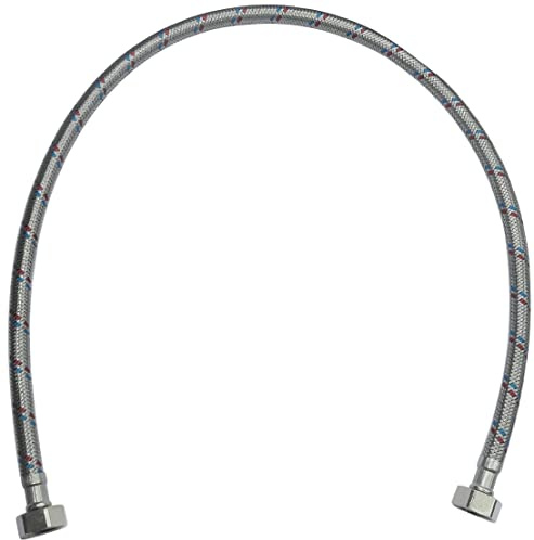 Aerzetix – C50985 – flexibel anslutningsslang – flexslang – 800 mm – 1/2 tum – kvinnlig kran hälsoblandare kök badrum sanitär