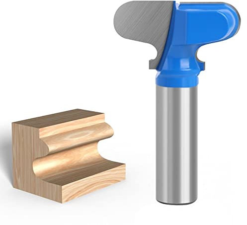 LEPEVNEY End Milling Cutter Bit Finger Pull Bit Router Bit Drawer Pull 1/2 Shank Stool Molding Cutter 1-1/2 Cutting Dia, Pack of 1, Blue or Black