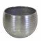 Casa Moro Orientalischer Blumentopf ALMERIA M Silber Ø 25cm rund aus Aluminium mit Hammerschlag Oberfläche Metall Übertopf Boho Chic Pflanzkübel Designer Blumenkübel | ABK402