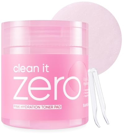 BANILA CO Clean it Zero Rosa Hydration Toner Pad | Vegane koreanische 3-lagige Pads | Hyaluronsäuren und Vitaminkomplex zur Befeuchtung und Beruhigung der Haut | Hypoallergen, alkoholfrei (70 Pads)