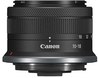 Canon RF-S10-18mm F4.5-6.3 is STM Ultra-Wide-Angle Zoom Lens, Mirrorless, 4.0 Stops of Shake Reduction, Great for Vlogging & Selfies, Compact & Lightweight, for Video, Travel, Landscapes & Interiors