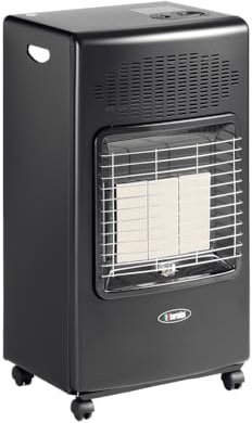 Stufa A Gas GPL Nera Bartolini Helios 3 Mattoni Infrarossi 4.2 KW