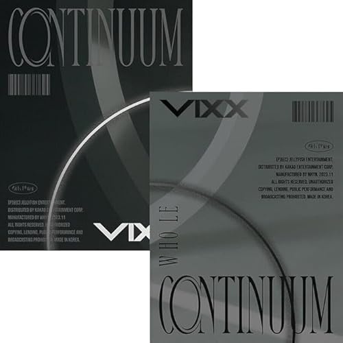 VIXX Continuum 5th Mini Album CD+Folded Poster on Pack+Photobook+Holder+Postcard+Transparent Bookmark+Photocard Frame+Transparent photocard+Photocard+Sticker+Tracking Sealed (Whole Version)