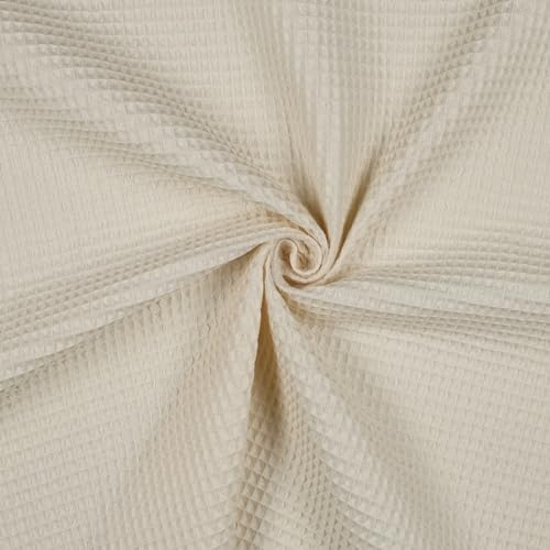 VmG-Store Våffelpiké, metervara, 40 färger, våffeltyg, 100 % bomullstyg, Tex Standard 100 (047 natural, 100 x 150 cm)