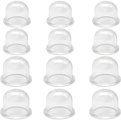 Parallelower 12 Pièces 19 mm/22mm Tasse D'huile de Carburateur Pompe D'ampoule D'amorce Transparente Bulle D'huile de Carburateur pour Tondeuse à Gazon Coupe-haie Coupe-Bordures tronçonneuse