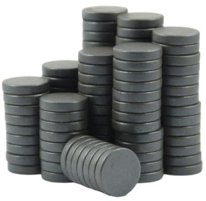 Doni Bomboniere - 100PZ Magneti in Ferrite Calamita Rotonda da 2 cm - Magnete per Frigo, Frigorifero, Lavagna, Hobby, Artigianato Magneti Piccoli Calamite Potente