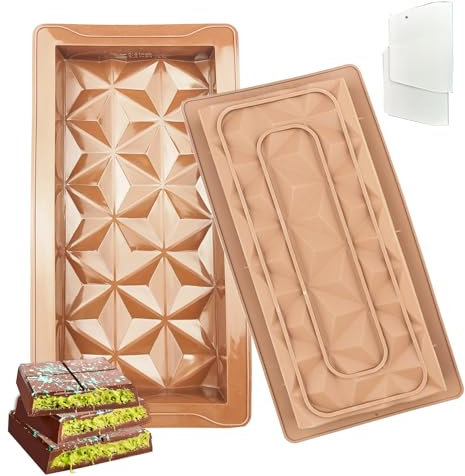 STFYUG Schokoladenform Silikon, 2 Stück Schokoladenform, Silikonform für Schokolade Praline Süßigkeiten (Dubai)