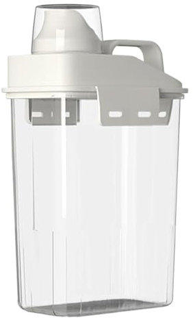 Dispenser di candeggina per lavanderia, porta detersivo trasparente | Dispenser per ammorbidente per tessuti, dispenser di perline profumate, grande capacità per bucato