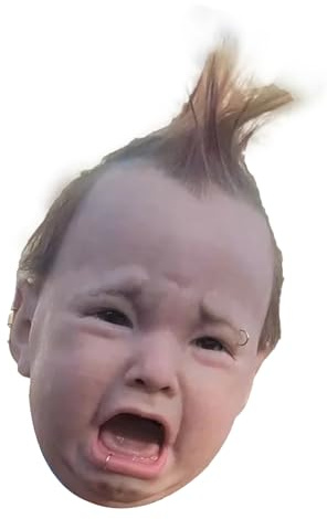 Fuuxtci Tocado Terrorífico Halloween,Máscara Latex Festividades | Casco De Bebé Punk Para Halloween Fiestas Disfraces Bromas Y Casas Encantadas