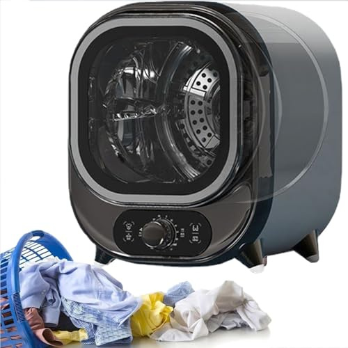 Kondensationstork med 0,8 kg kapacitet, 450 W liten bärbar kondenseringstork, rostfritt ståltrumma, för installation på bänkskivan eller väggmontering i lägenheter (A)
