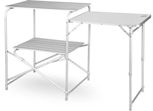 MOUNTAIN SUMMIT GEAR Camping Roll Top Kitchen Made from Weather-Resistant Aluminum (By Caddis Sports)