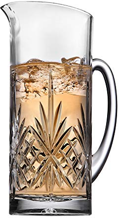 Godinger Beverage Pitcher Carafe, Cocktail Bar Mixing Glass - Dublin Collection, 34oz
