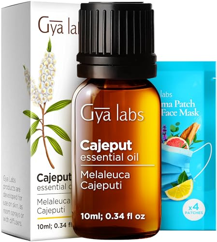 Gya Labs Cajeput ätherisches Öl Diffusor - Cajeput ätherisches Öl für die Haut - Cajeput Öl für Aromatherapie, Kerze & Seife - frisch, krautigen Duft - 100% natürlich (10ml)