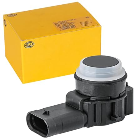 HELLA 6PX 358 141-791 Sensor, parkeringshjälp - 3-polig - istoppad - överlackerbar - med fästring