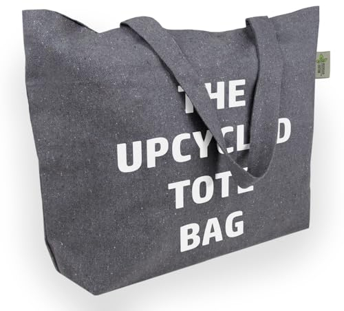 sehr große Tragetasche – Bente | aus recycelter Baumwolle | mit dickem stoff | sehr robust | 2 langen Henkel | ideal als Einkaufstasche, Badetasche, Shopper Handtasche